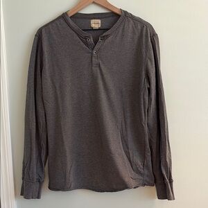 Men's Gray Henley Shirt
